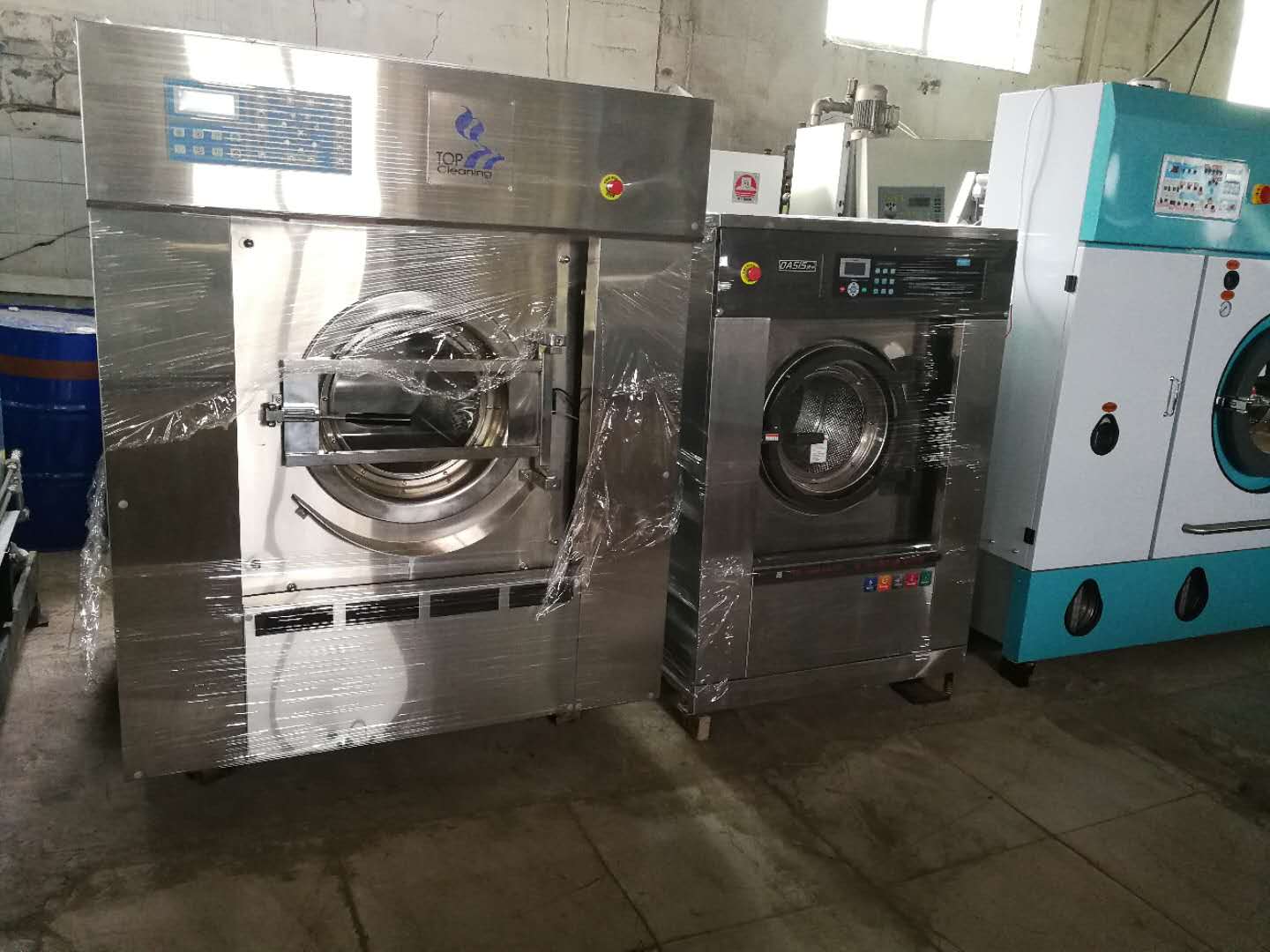 转让二手100公斤蒸汽加热烘干机供应工业洗涤设备