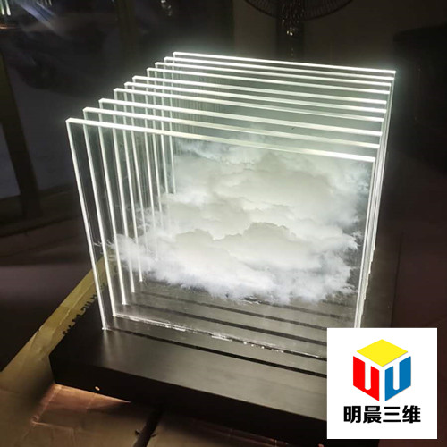 佛山品牌展示发光玻璃明晨三维科技 配合设计