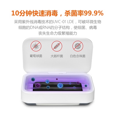 UVC-01紫外线杀菌无线充多功能消毒器