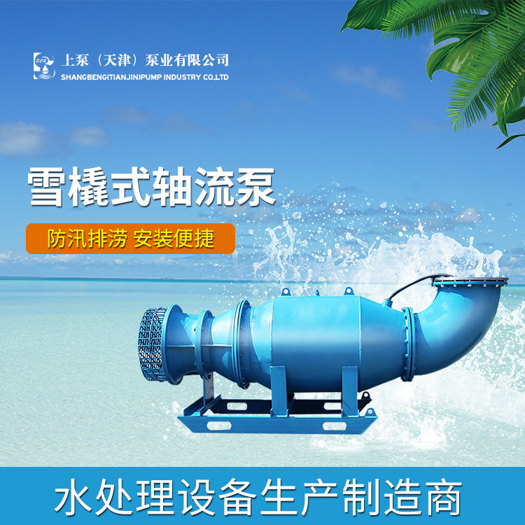 惠州城市排水工程700QZ雪橇式潜水轴流泵技术