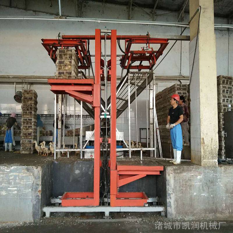 A机械手抓笼升降卸笼机 自动升降禽笼分笼机厂家安装