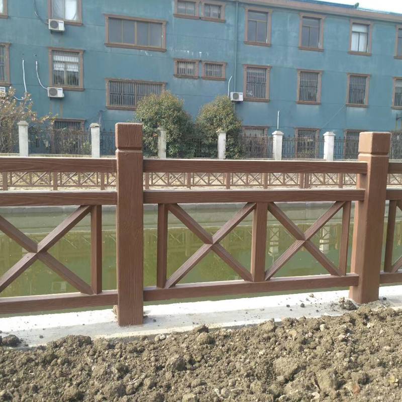 厂家提供景区仿木栏杆 X型仿木栏杆 混泥土仿木栏杆 **