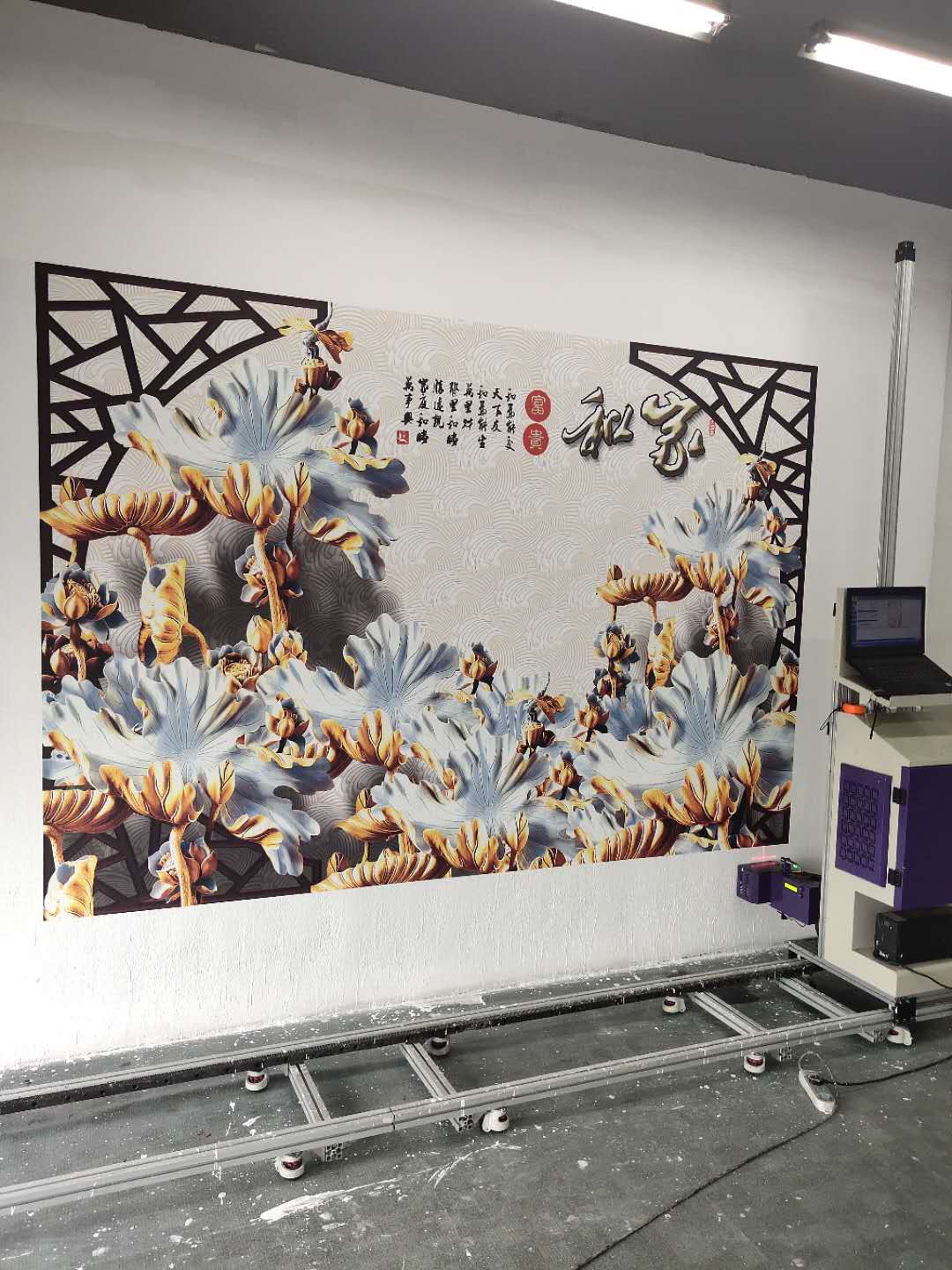 深圳弘彩数码3D墙体打印机光纤激光打标机