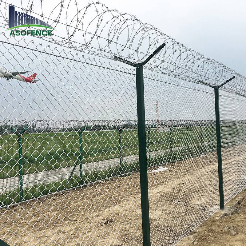 机场监狱护栏网 机场物理围界 护场沟围栏封关围网海关围网定制