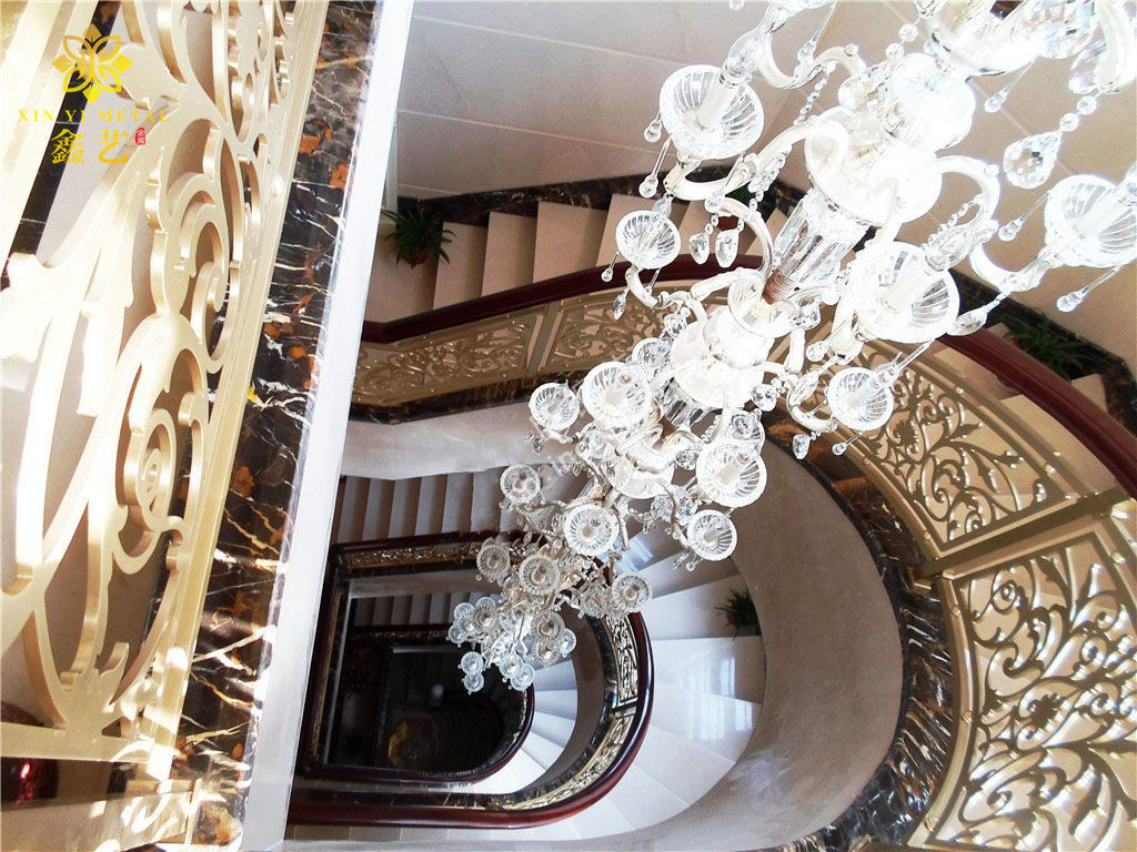 酒店鏤空護欄 弧形樓梯扶手 藝術品