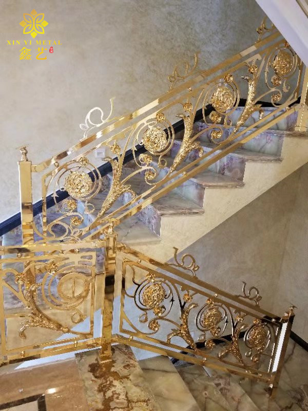 【鋁藝浮雕樓梯護欄】立體浮雕樓梯扶手設計要求