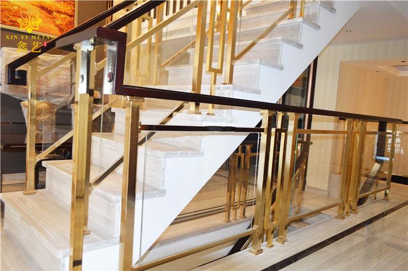 山東羅馬風格銅樓梯扶手設計