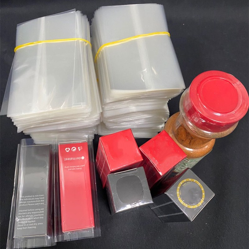 厂家直销PVC热收缩膜 酱料食品瓶口两头通收缩膜热塑标签膜可印刷