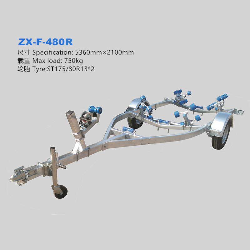 厂家直销ZX-FRP480热镀锌钢船用拖车架