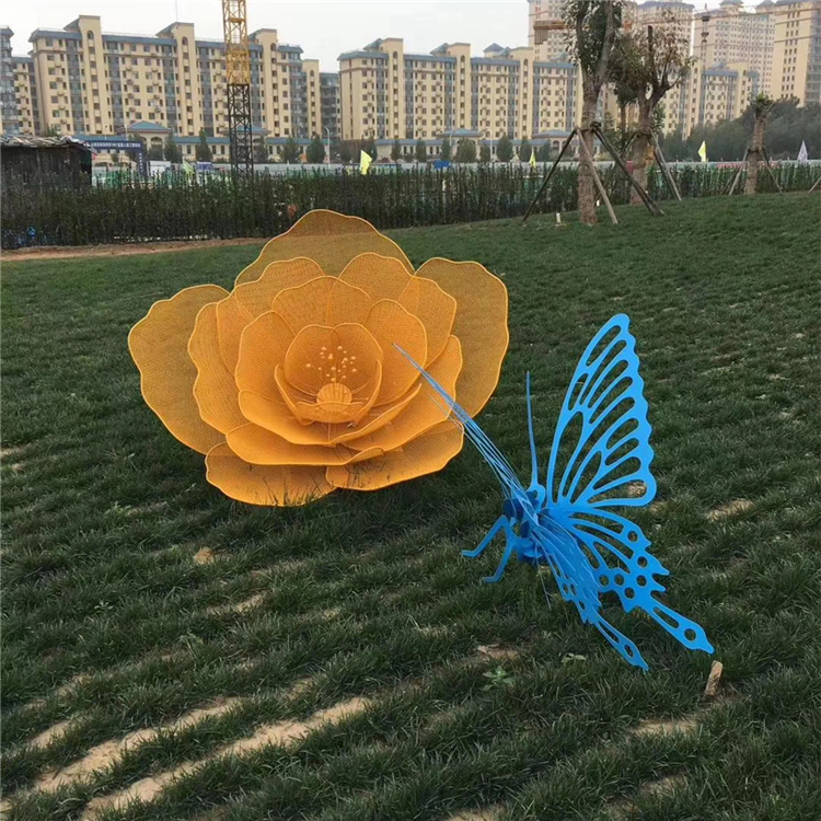 不锈钢抽象蝴蝶雕塑 白钢蝴蝶雕塑 工厂