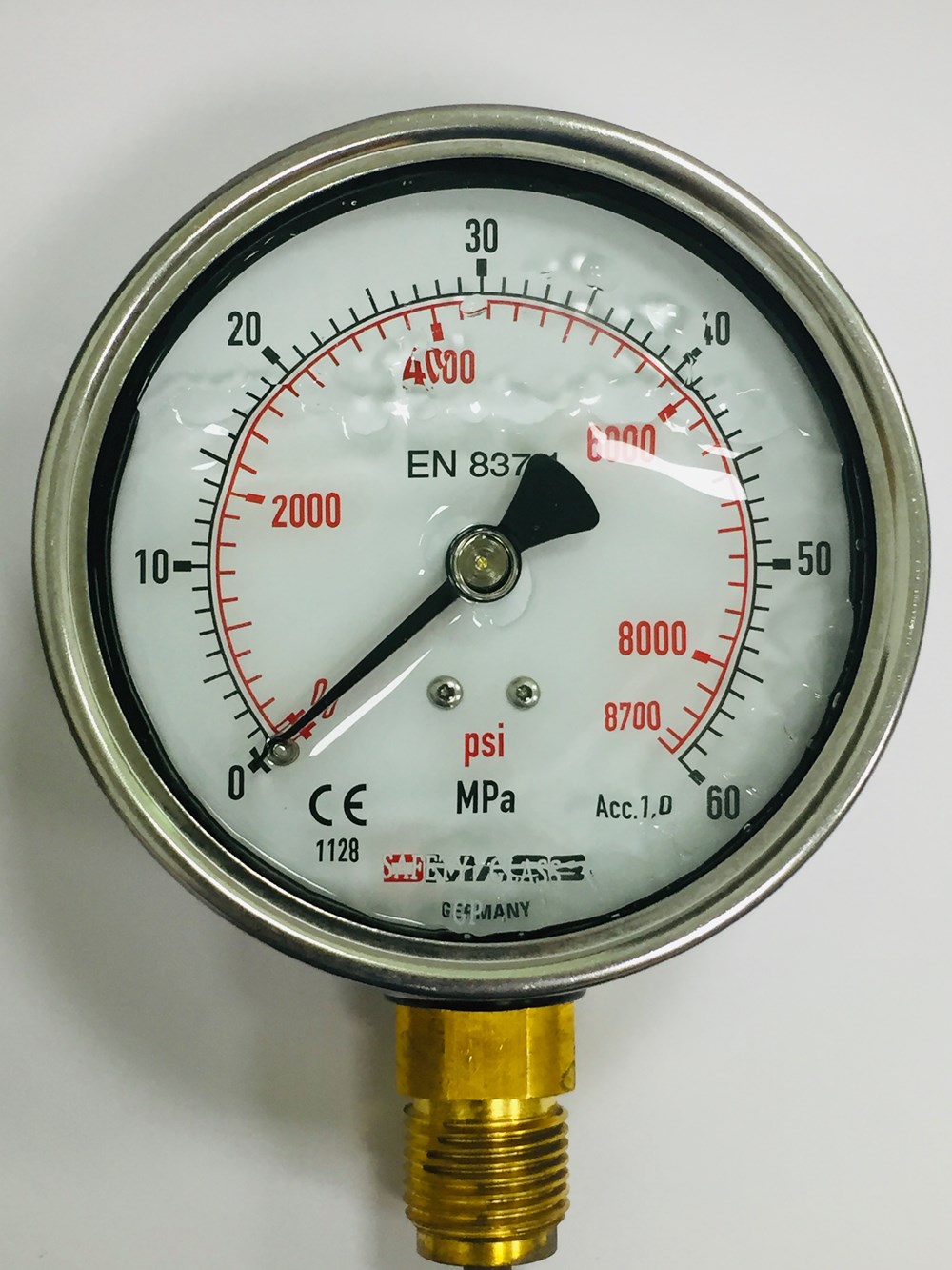 DMASS压力表充液抗震压力表63mm/100mm表圆油压表31.5mpa注塑机压铸机配套工业压力表轴向安装