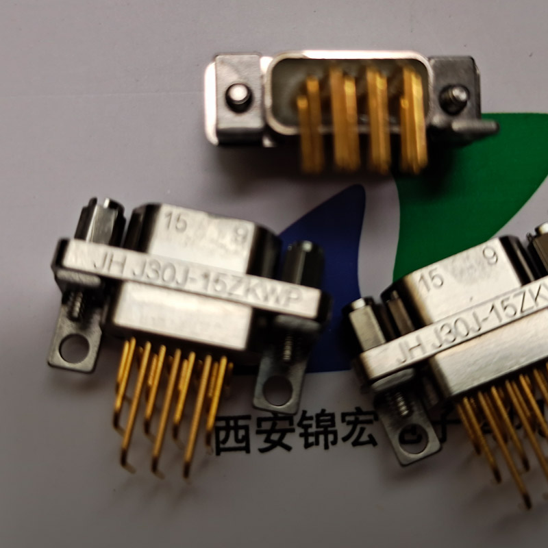 PCB插座J30J-15ZKWP7 J30J-15ZKW弯插矩形连接器插座
