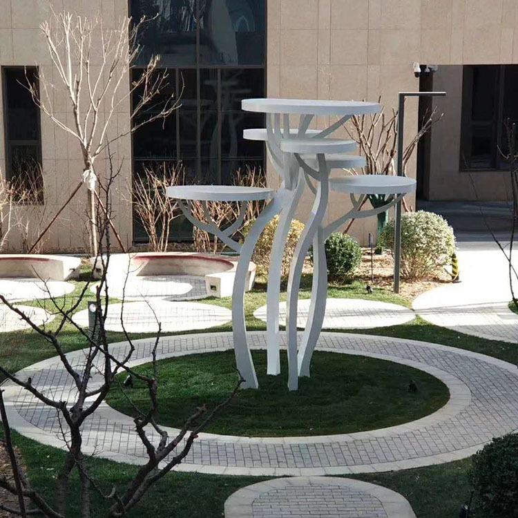 不锈钢剪影树雕塑