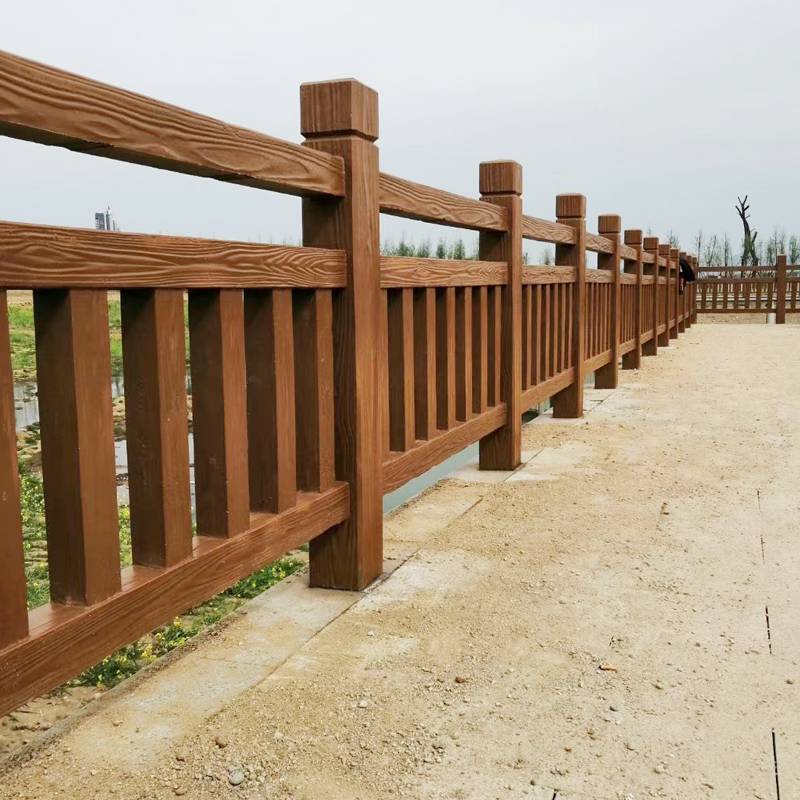 工程定制 水泥仿木栏杆 景观国标梯形护栏 仿木护栏系列