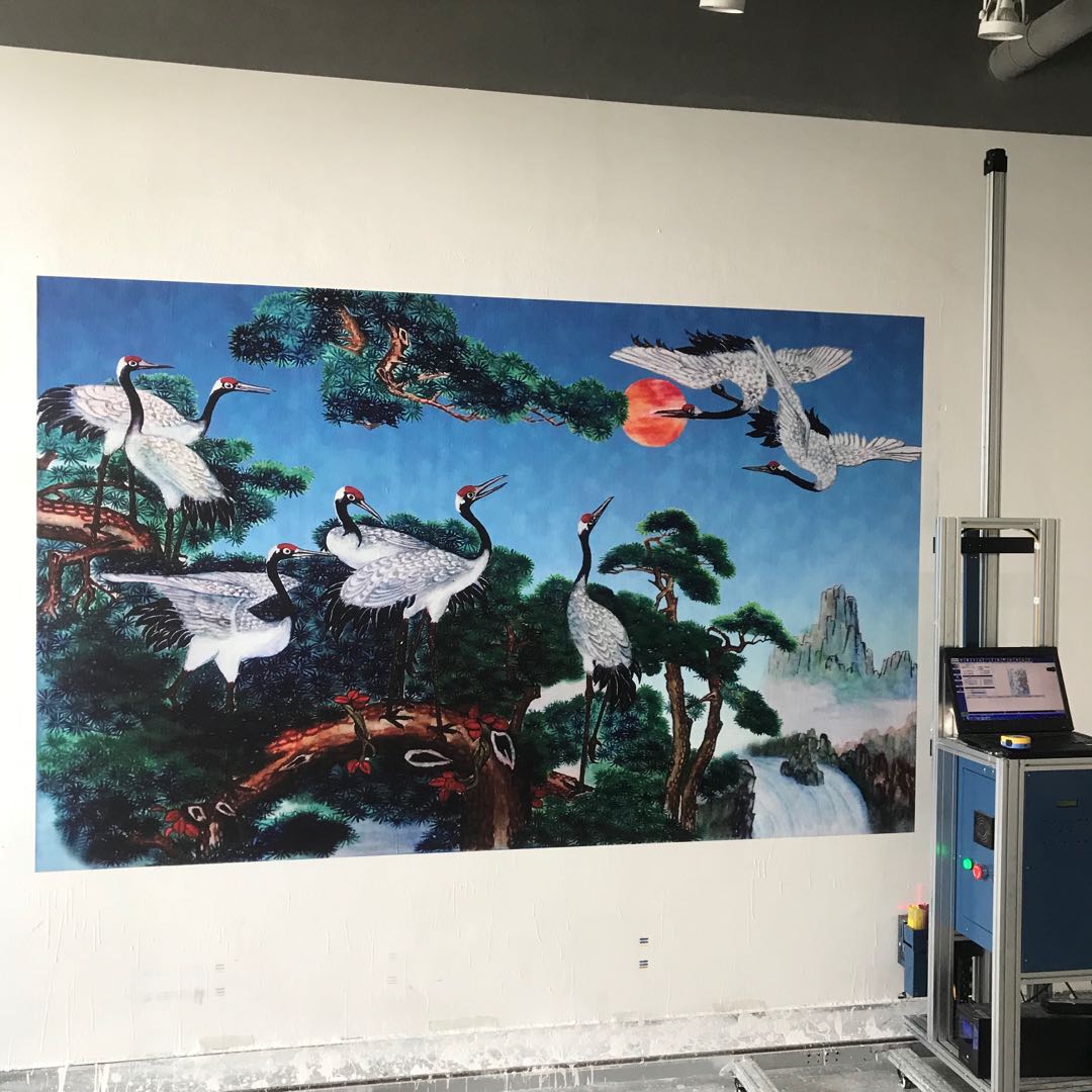 墙体彩绘机智能5D高清广告立体喷绘机室内背景喷绘机打印机