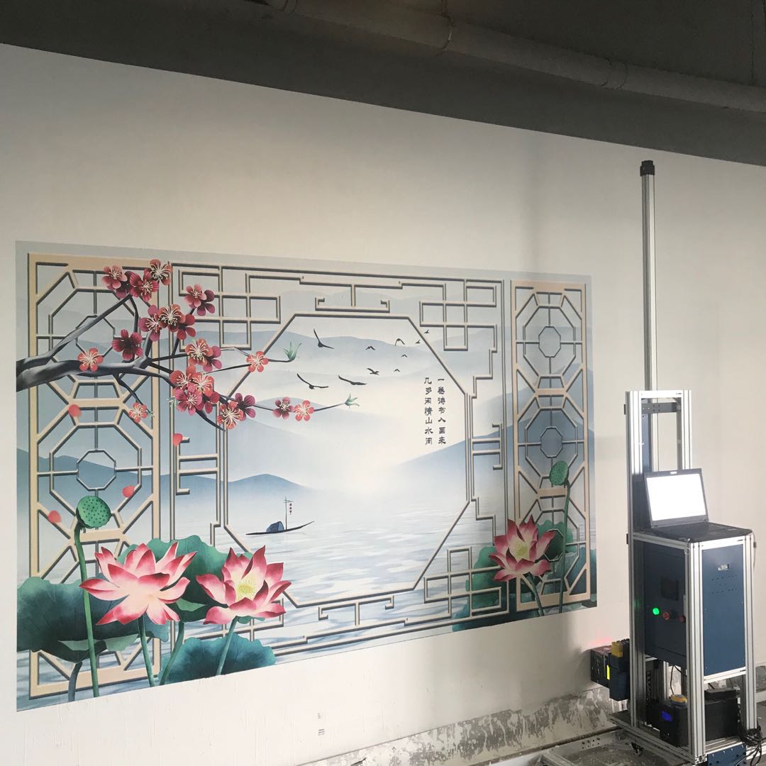东莞墙体彩绘机4D高清大型户外广告立体喷绘机室内喷绘机打印机