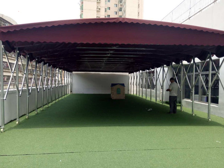 定制大型移动式钢结构雨棚汽车移动帐篷工地活动帐蓬