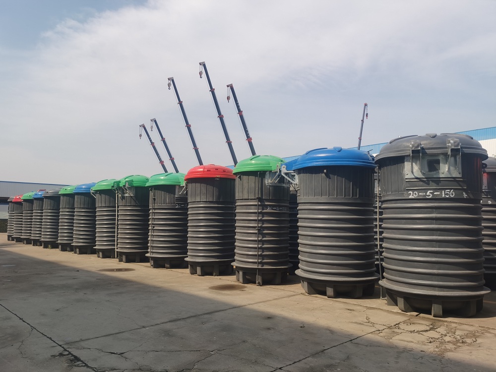 垃圾分类收集深埋式垃圾桶、地埋式垃圾桶、吊装式垃圾桶