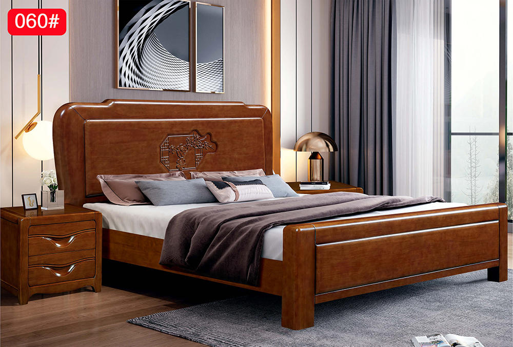 家具实木床储物床架橡木床婚床厂家直销批发