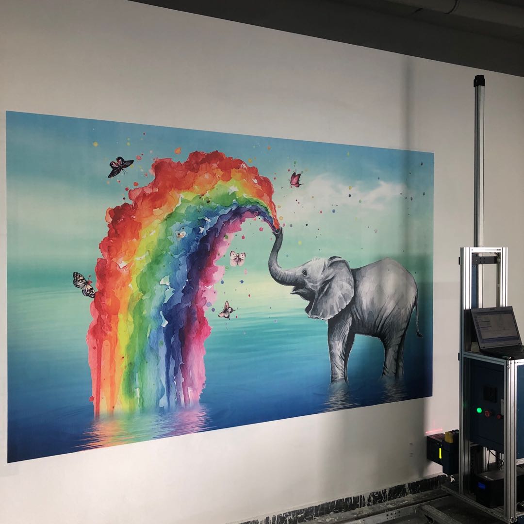 东莞墙体彩绘机4D高清大型户外喷绘机室内壁画喷绘机打印机