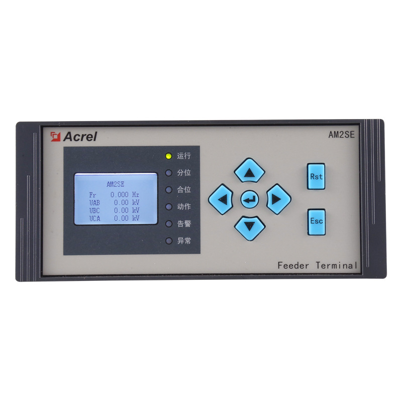 安科瑞AM2SE-H 10kv馈线保护装置 横向安装 高温告警 跳闸 过负荷告警