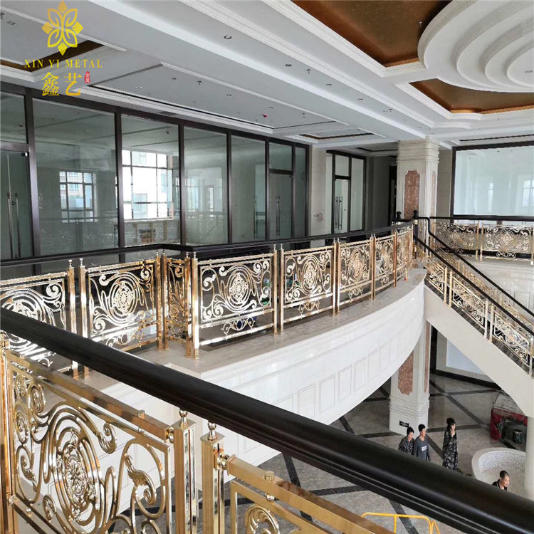 歐式銅圓弧樓梯扶手設計 花型多樣 純銅樓梯扶手價格