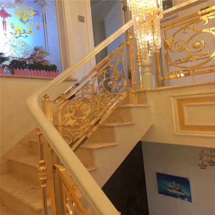 玫瑰金護欄 北京輕奢時尚旋轉樓梯怎么定制 設計合理