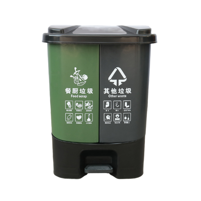 广州20分类踏脚单桶厂家 20升踏脚单方垃圾桶 欢迎来电咨询