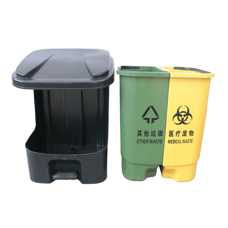 长春40塑料垃圾桶批发厂 幼童分类垃圾桶