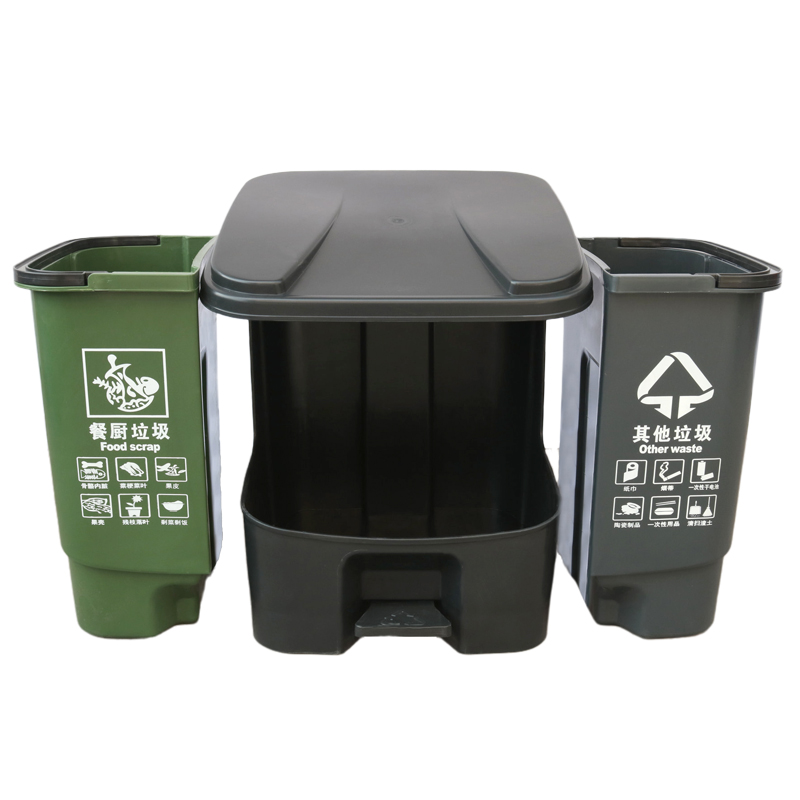 拉萨20分类踏脚单桶 欢迎来电咨询 广场脚踏环卫垃圾桶