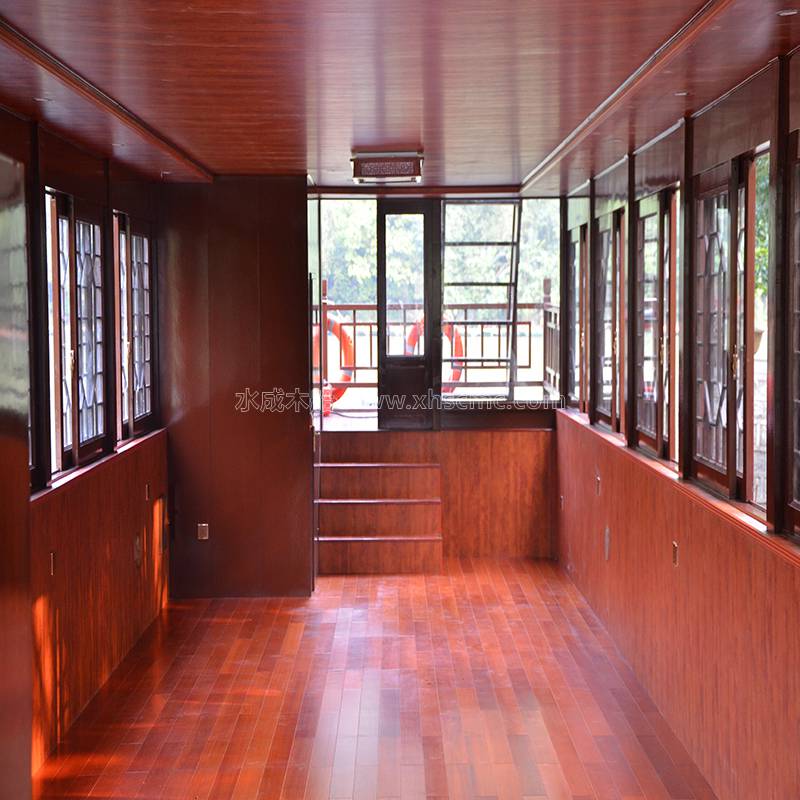 销售单层大型旅游船 山东青岛豪华单层水上敞开式 木质画舫船尺寸