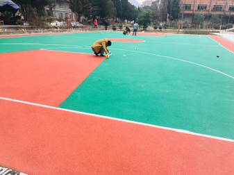 南京塑胶地坪 硅pu篮球场价格