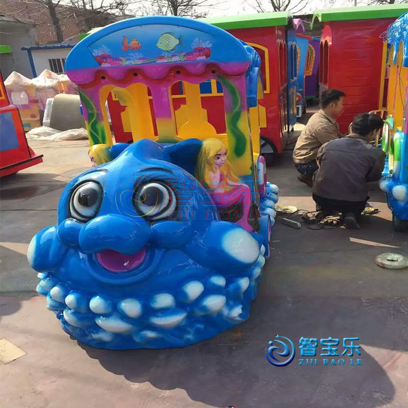 广场新型儿童游乐设备 无轨海洋小火车 智宝乐户外游乐设备全
