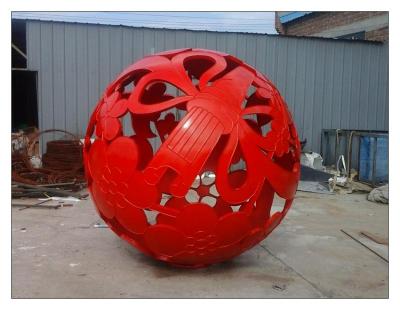 固体不锈钢球雕塑-不锈钢镂空球雕塑厂家-不锈钢静态球雕塑厂