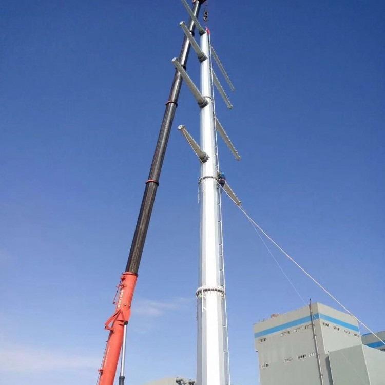 架空线电力钢杆双回路15米电力钢杆
