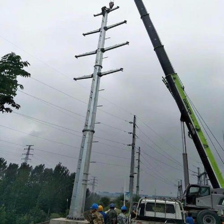 广元市10kv钢管塔 Q345材质专车送货