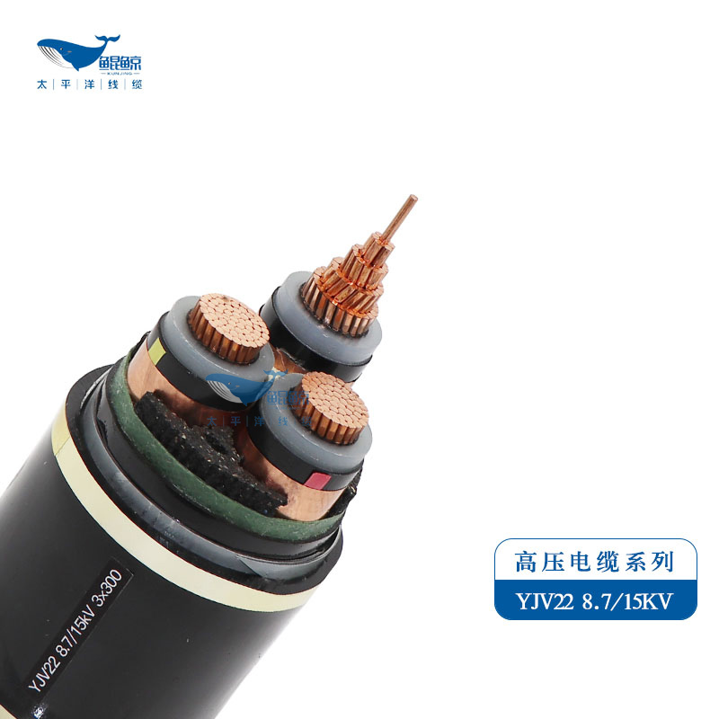 电缆厂家批发电力电缆zc-yjv22-8.7/15kv-3*300价格