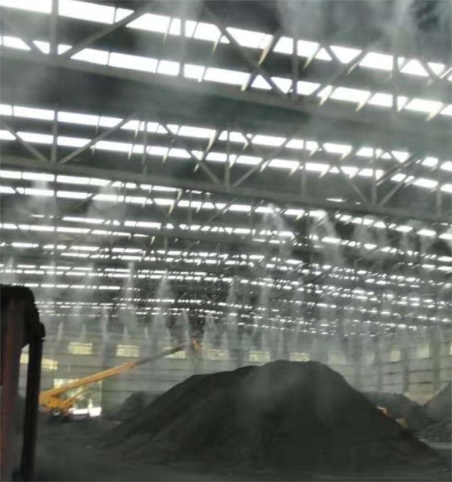 煤矿360°环绕式高压喷雾除尘装置，山西喷雾设备厂家