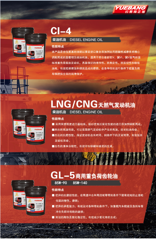 约邦GL-5工程机械**齿轮油