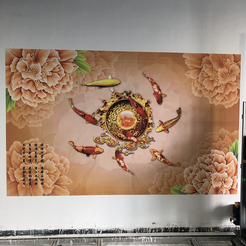 3D室内外背景墙广告宣传墙体彩绘打印机大型喷绘机设备