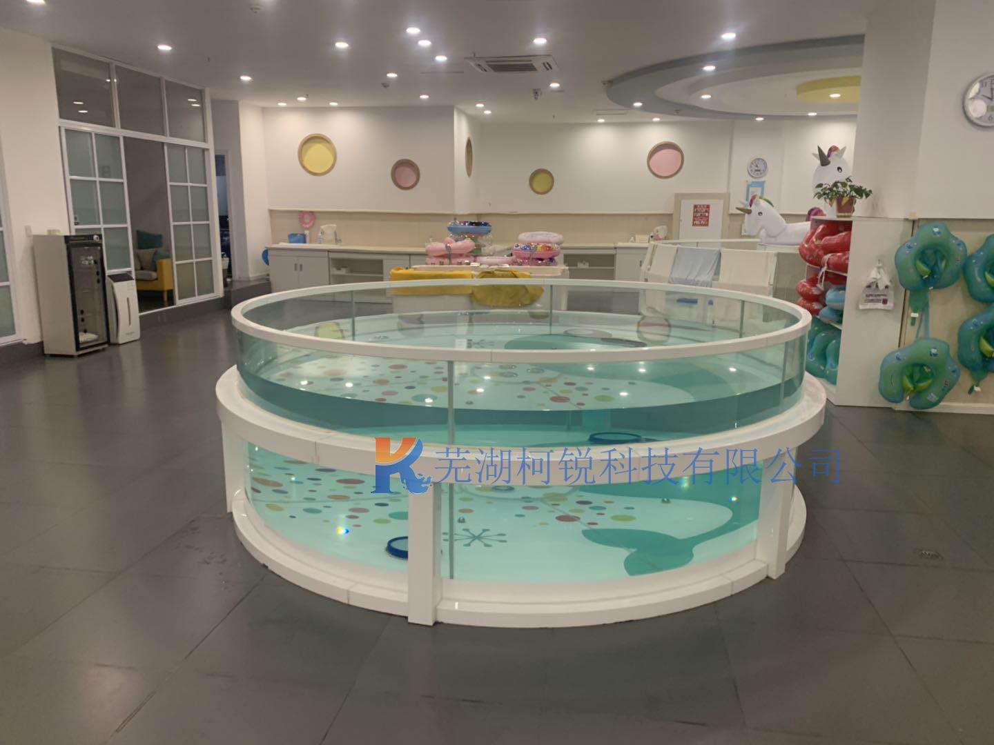 钢化玻璃椭圆池 广州月子会所亚克力游泳池公司