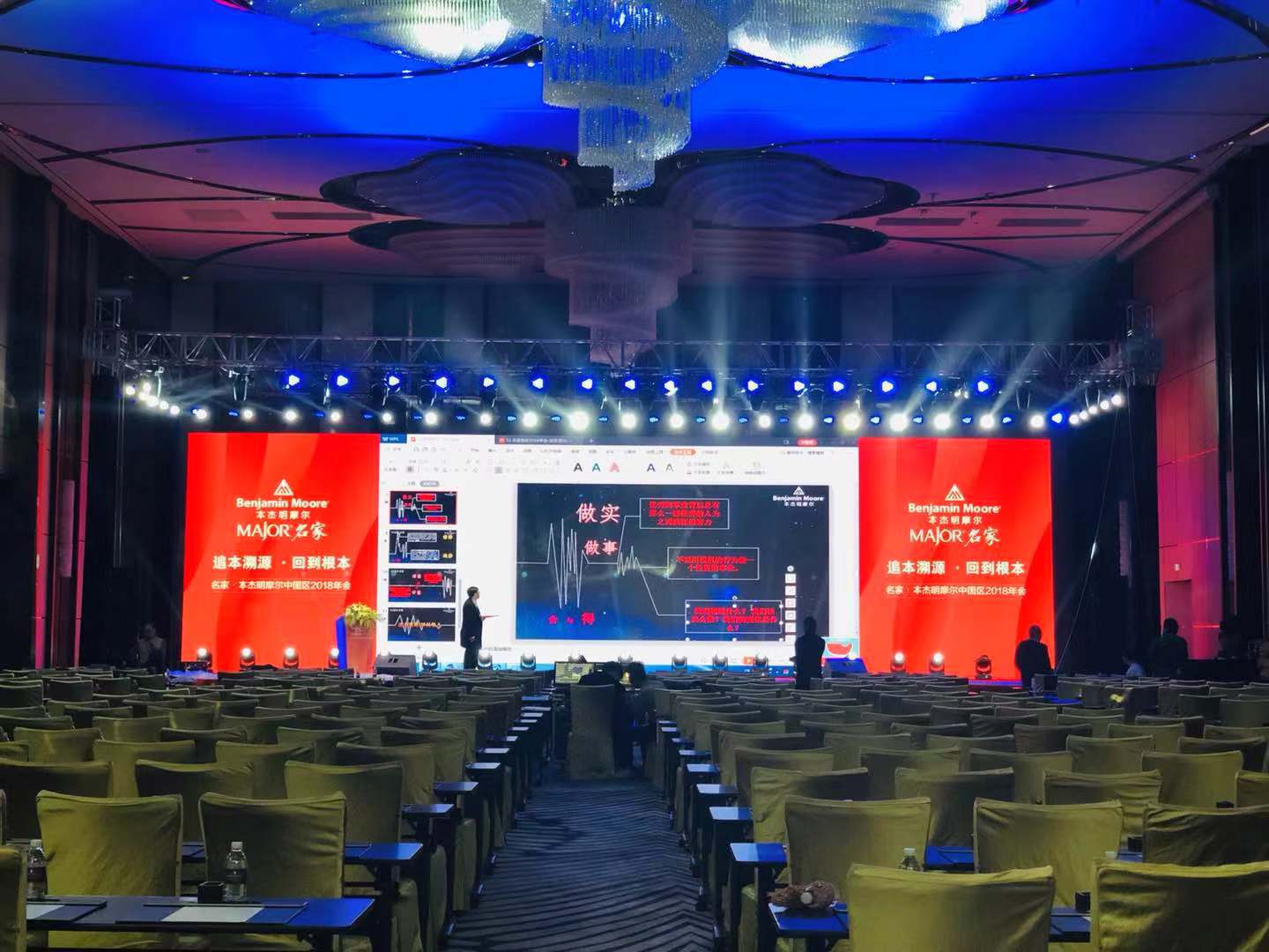 会议发光背景板搭建-上海大型上市酒会音响租赁公司