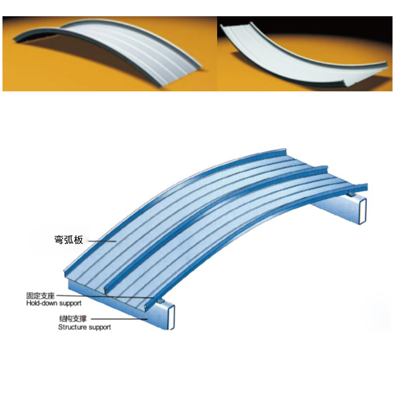 内蒙古弯弧铝镁锰板 65-300 直立锁边铝镁锰板原产地直供