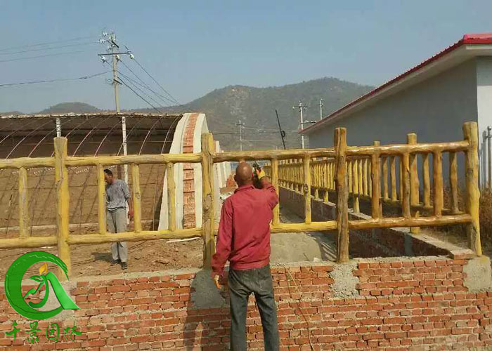仿木栏杆景观工程 新农村道路仿木护栏 坚固耐用