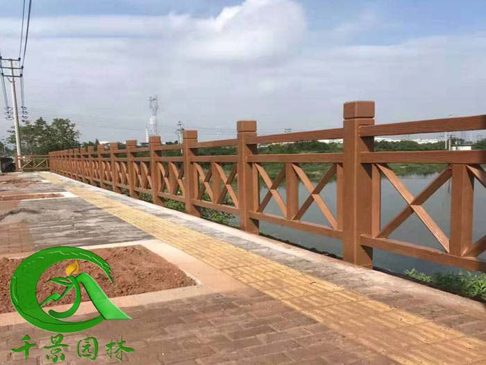 仿木栏杆景观工程 新农村道路仿木护栏 坚固耐用