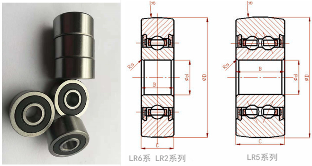 双列圆弧型设计LR5302NPPU支撑型滚轮轴承