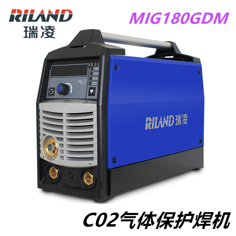 瑞凌MIG-180GDM一体无气二保焊机便携式电焊不用气自保焊机220v