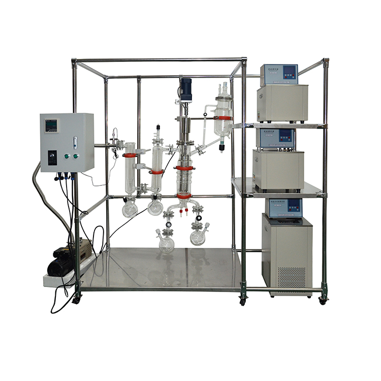 刮板式蒸馏器 实验室提纯蒸馏仪 AYAN-F80 短程分子蒸馏装置