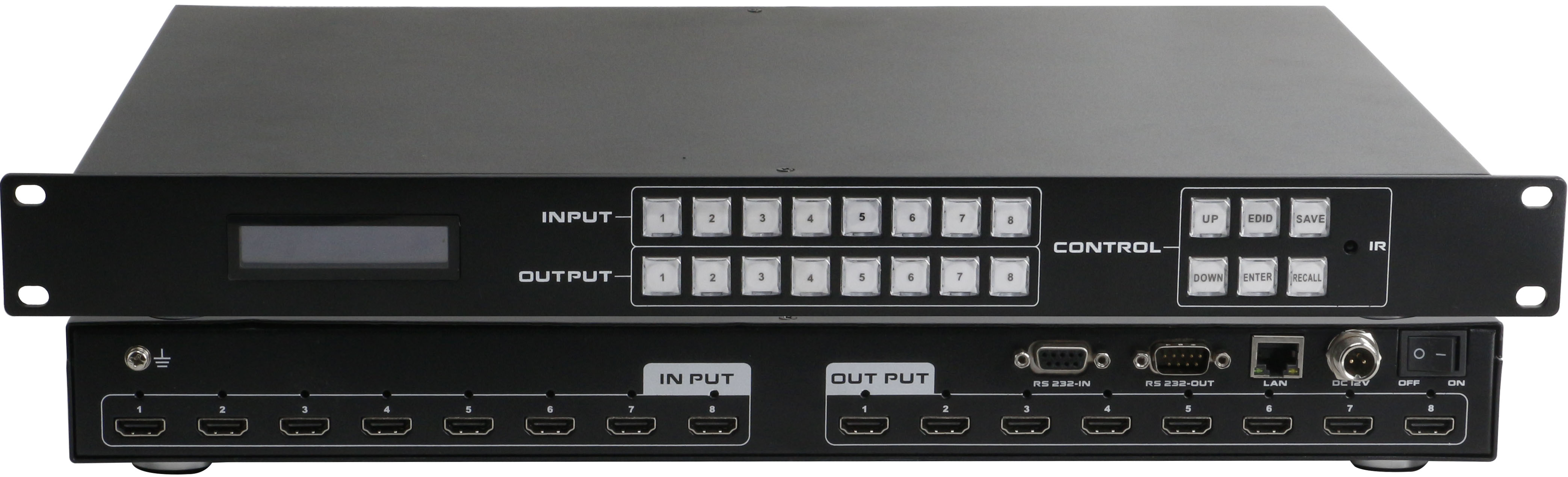 东科恒创APP/WEB控制型4K HDMI高清矩阵8进8出