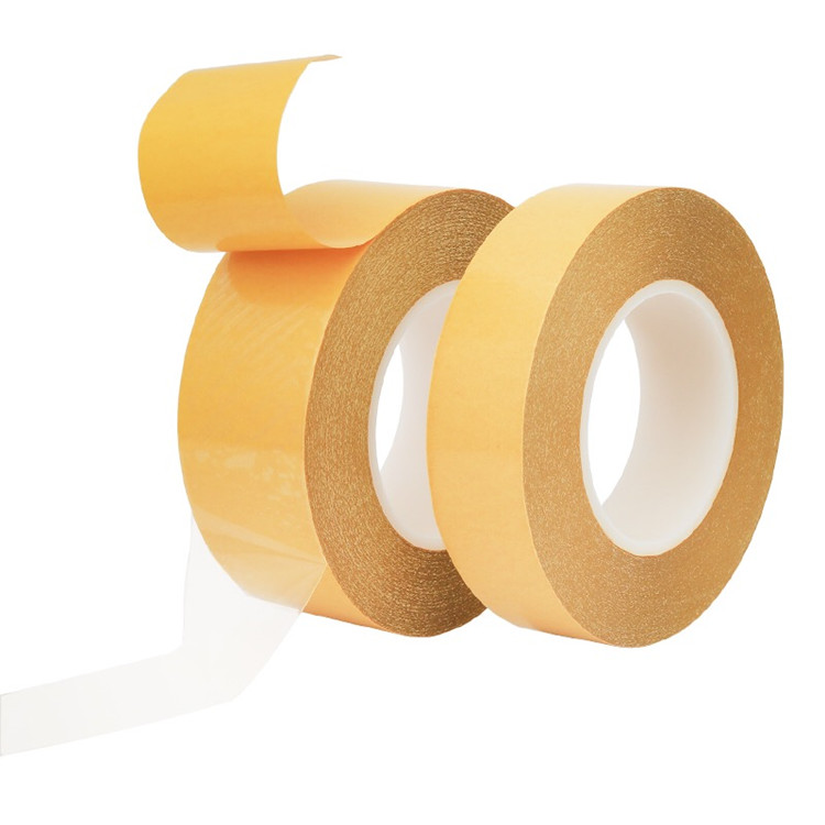 100U透明 pet雙面膠 *薄高粘0.1姜黃格工業膠帶紙